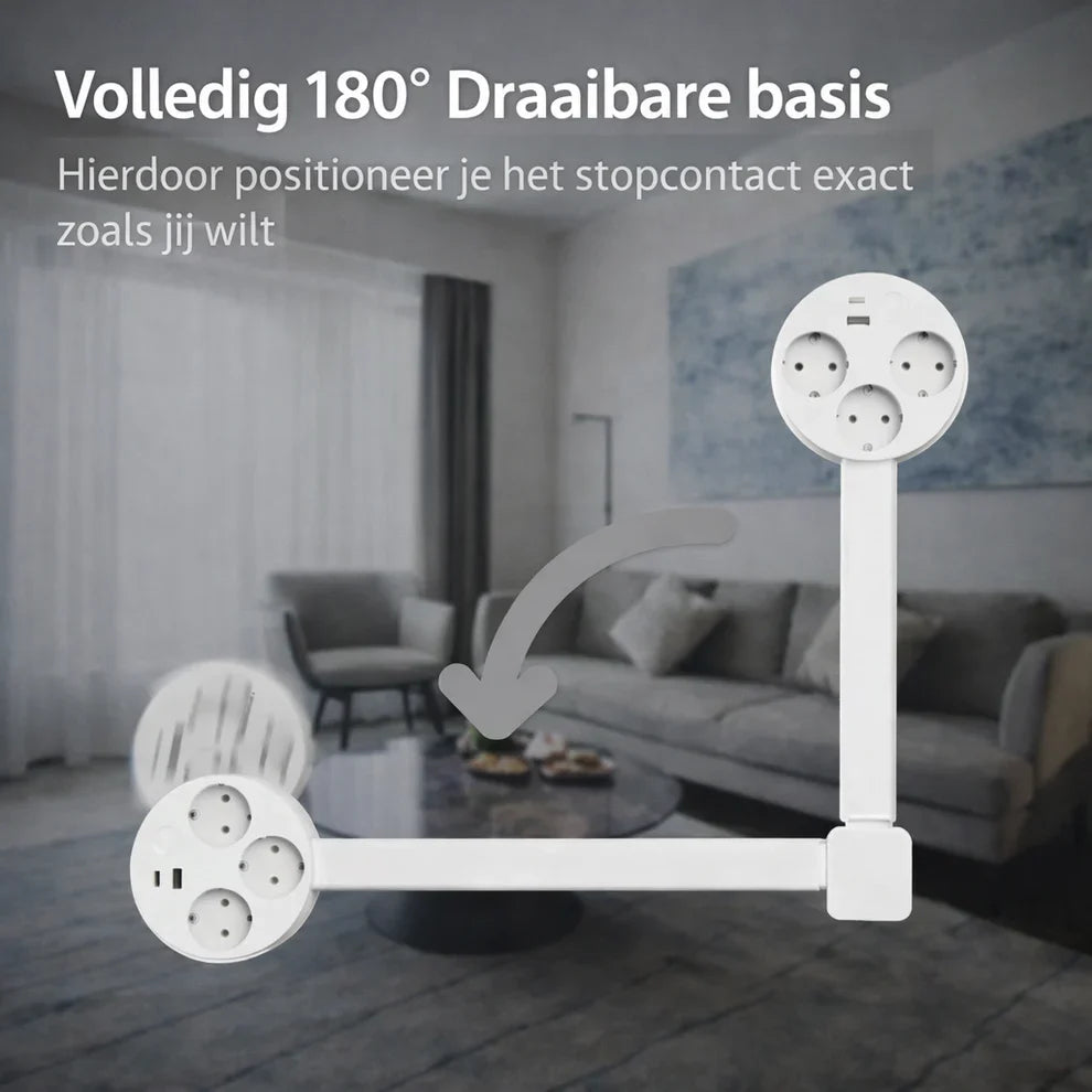 Smart Power Hub | Verstelbare Stopcontact Verlenger