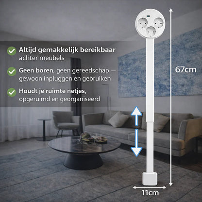 Smart Power Hub | Verstelbare Stopcontact Verlenger